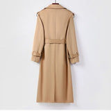 Men's Long Type British Slim-fitting Trench Coat