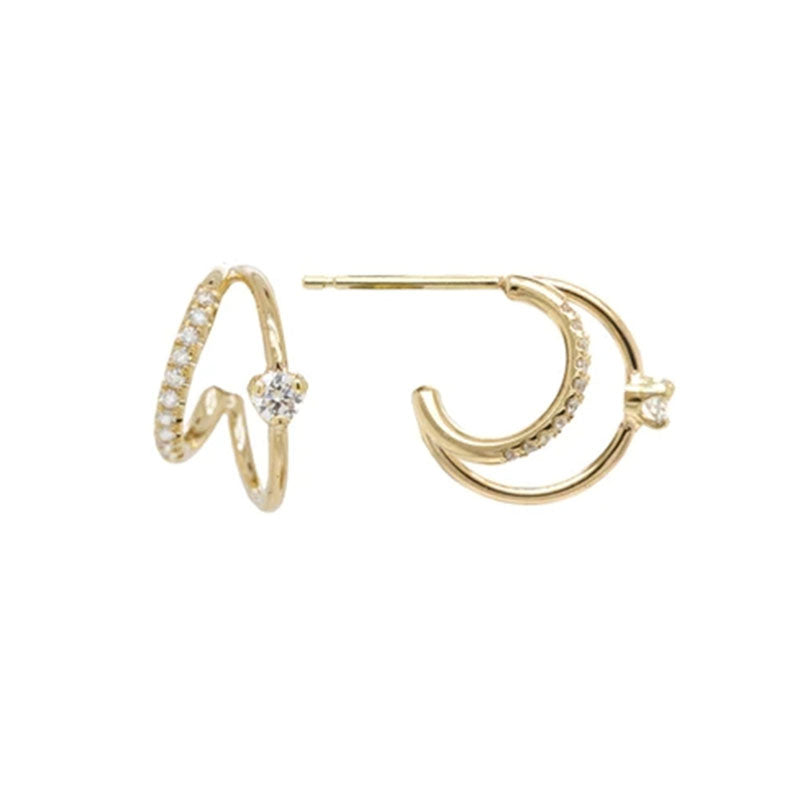 Women's Simple Smooth Bull Horn Earrings - Dazpy