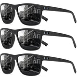 3-teilige quadratische polarisierte Sonnenbrille