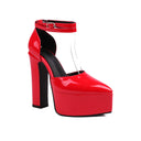 Zapatos de tacón alto de punta fina para mujer en poliuretano