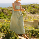 Strappy A-Line Midi Dress with Pockets