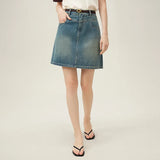 A-line Denim Skirt