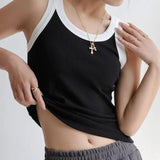 Knitted Ribbed Cotton Camisole for Women