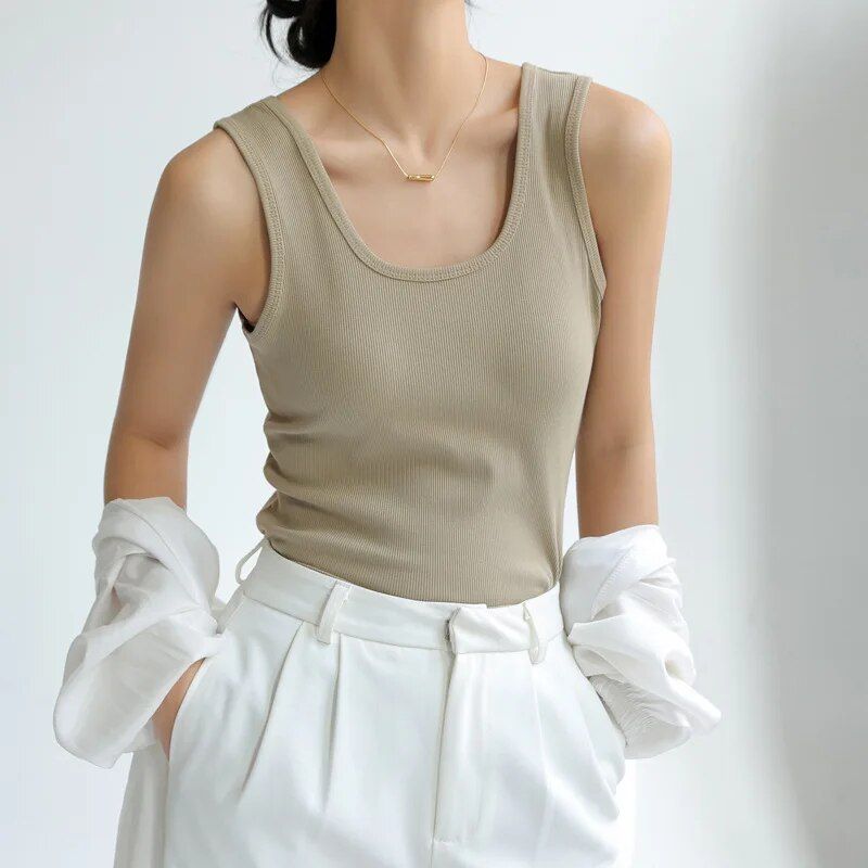 Chic Summer Solid Color Tank Top