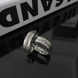 Titanium Steel Colorless Simple Hip Hop Ring - Dazpy