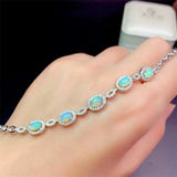 New Natural Opal Bracelet 925 Silver Inlay - Dazpy