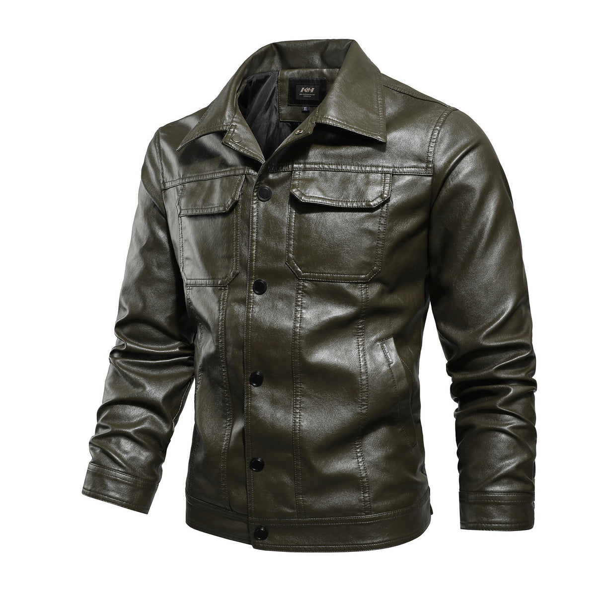 Men's Spring And Autumn Workwear Leather Jacket