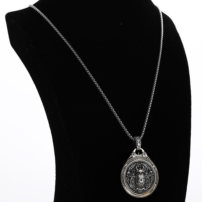 Scarab Mechanism Wandering Coin Pendant Male Necklace Female - Dazpy