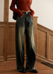 Gerade geschnittene Vintage-Jeans mit hoher Taille