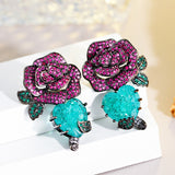 Heart Zircon Colored Treasure Earrings - Dazpy