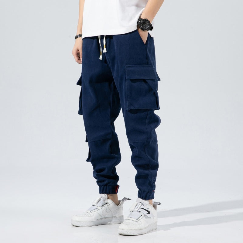 Spring And Autumn Men's Casual Pants Loose Wide Leg Denim