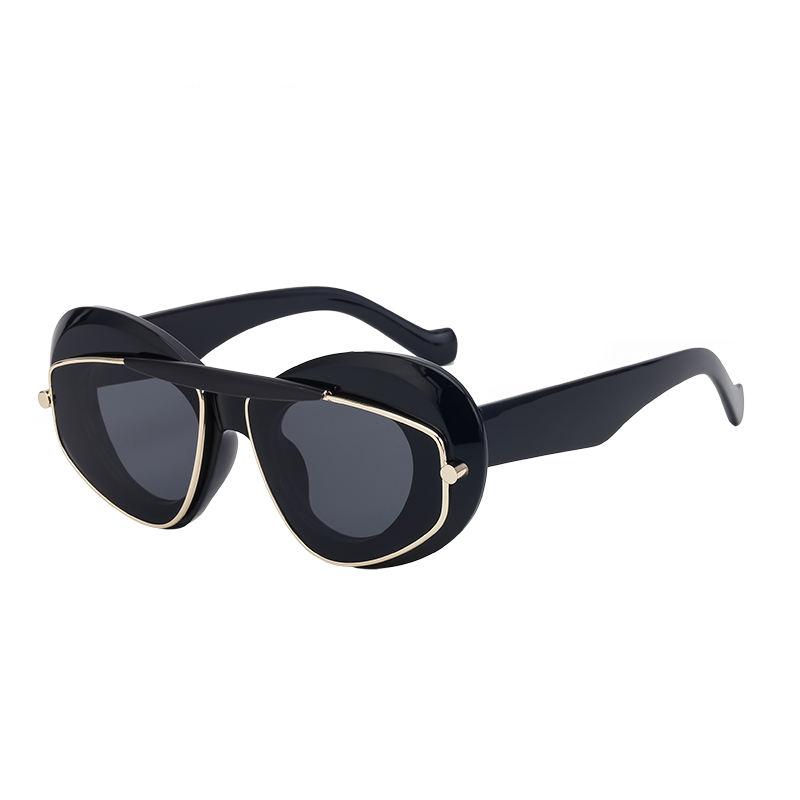 Geometric Double Frame Sunglasses