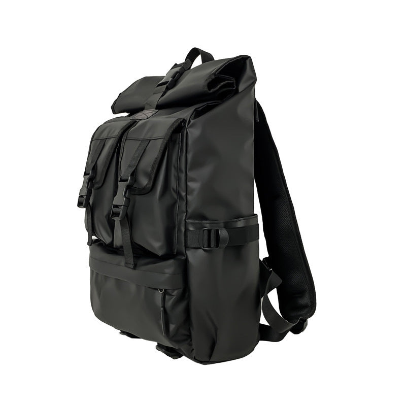 Fashion Black Backpack Men's Travel Large Capacity