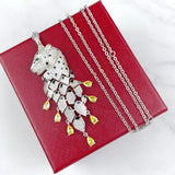 Alloy Material Studded Yellow Diamond Necklace - Dazpy