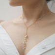 Elegant Natural Pearl Sweater Chain Necklace - Dazpy