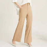 Elegant Office Lady Straight Trousers