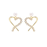 Net Red Fashion Love Zircon Earrings - Dazpy