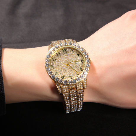 Full Diamond British Flower Body Digital Large Watch - Dazpy