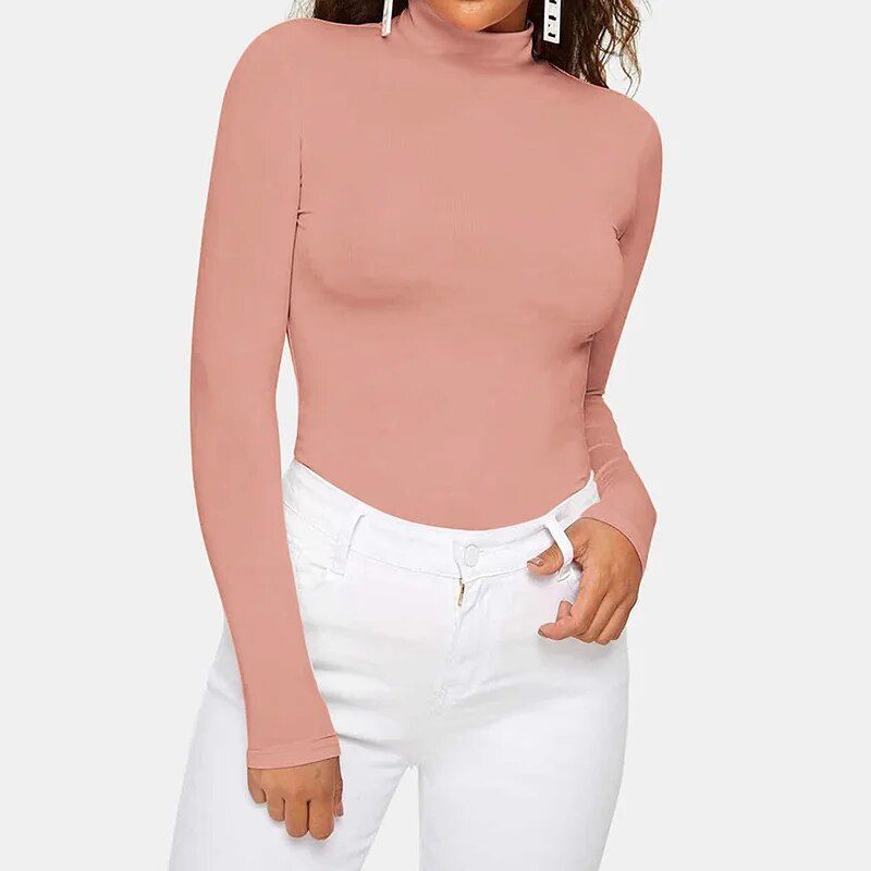 Classic Turtleneck Long-Sleeve Top