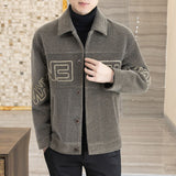 Woolen Jacket Coat Men's Lapel Short