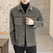 Wolljacke Mantel Herren Revers Kurz