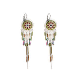 Women's Fashion Vintage Painted Dreamcatcher Earrings - Dazpy