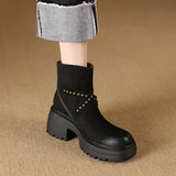 Stylische Echtleder Stiefelette mit High Heels