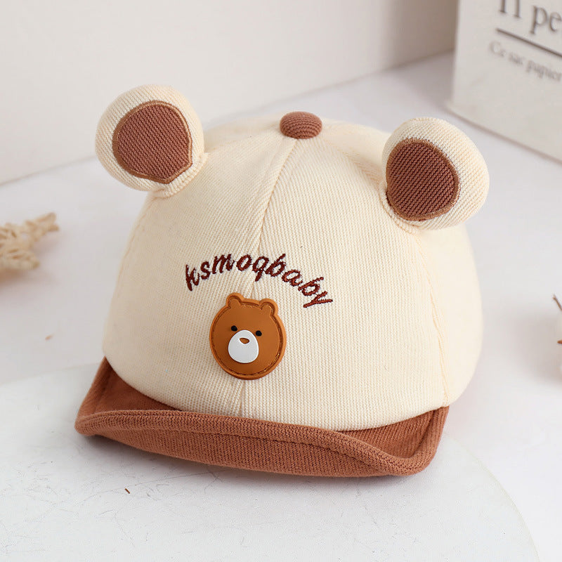 Adorable gorra de béisbol para bebé con orejas de oso