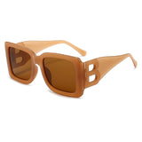 Gafas de sol de gran tamaño con montura rectangular y estilo UV400