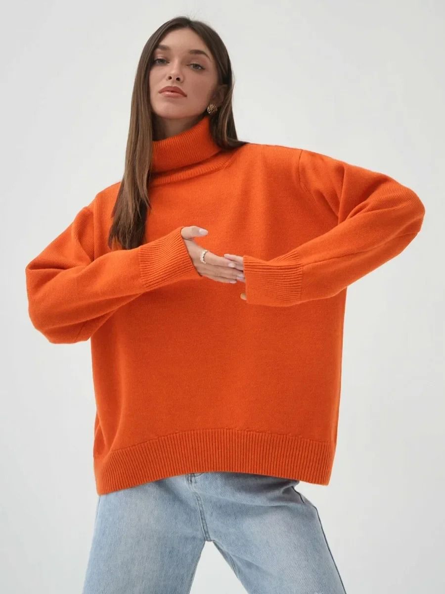 Casual Oversized Knitted Pullover for Women