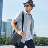 Men's Shoulder Bag Business Casual Messenger Bag Light Fashion Trendy Diagonal Small Backpack - Dazpy