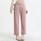 High Waist Pink Harem Jeans for Women