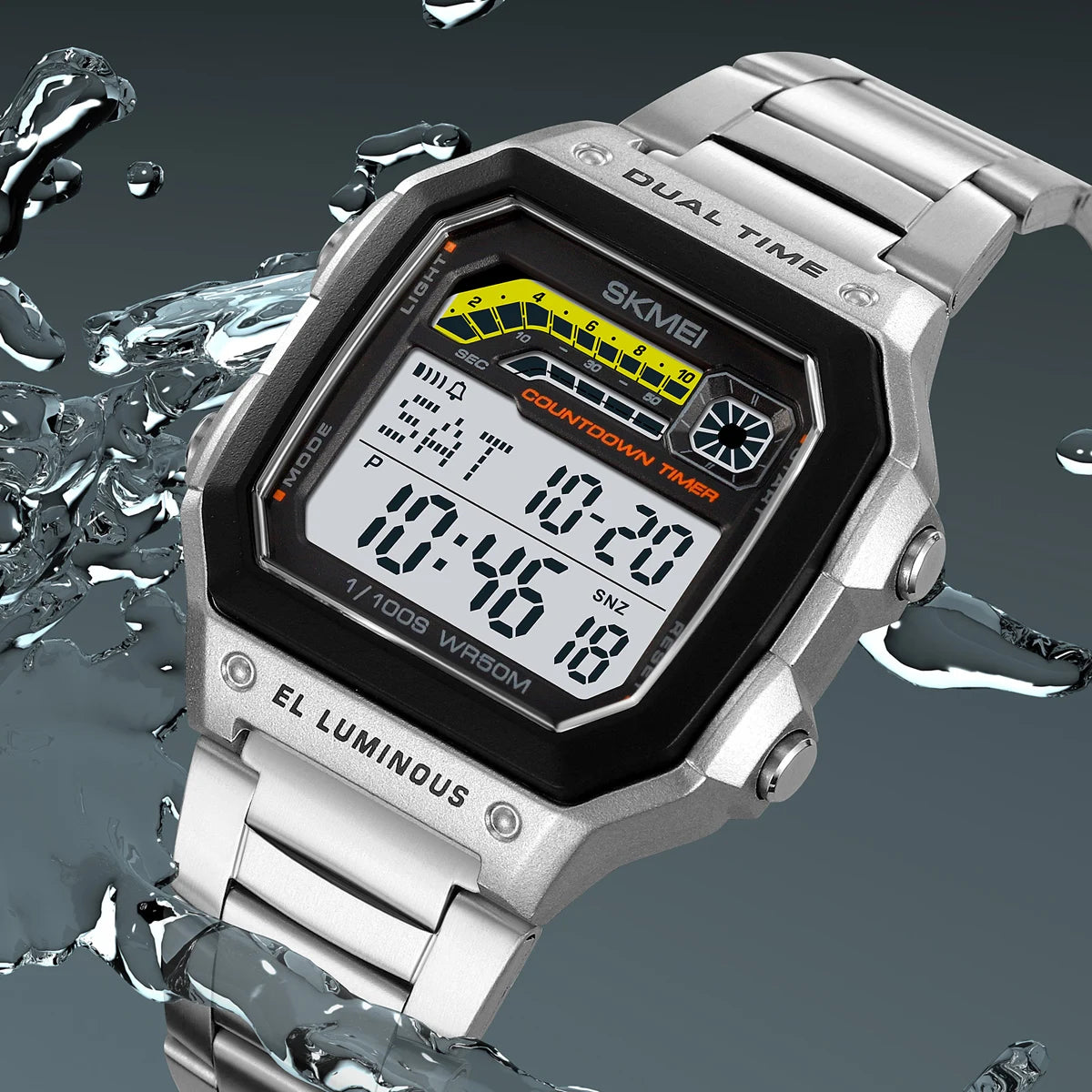 Reloj deportivo digital militar para hombre