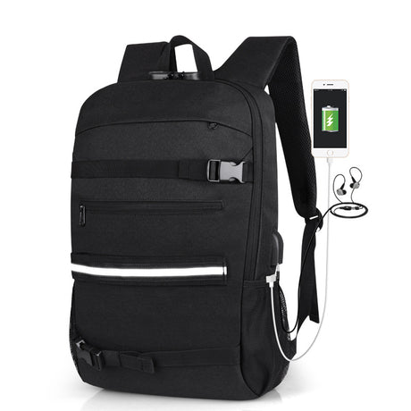 Anti-theft Combination Lock USB Charging Shoulder Bag - Dazpy