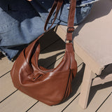 High-Quality Genuine Leather Women's Crossbody Hobo Bag