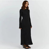 Elegant Pleated Knit Dress