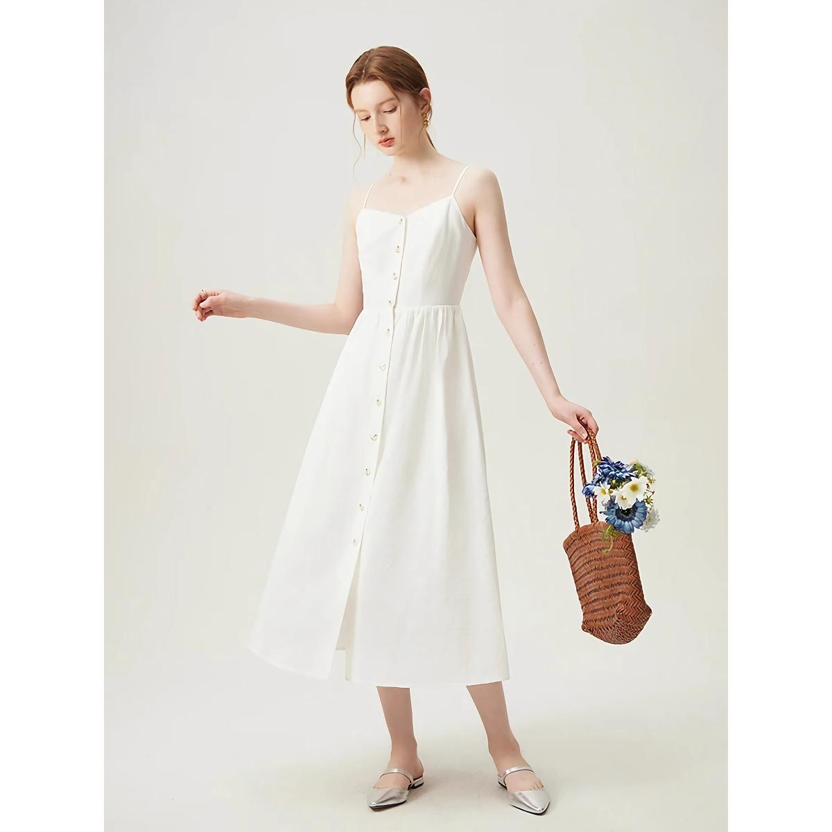 Cozy Style Cotton and Linen Vacation Dress