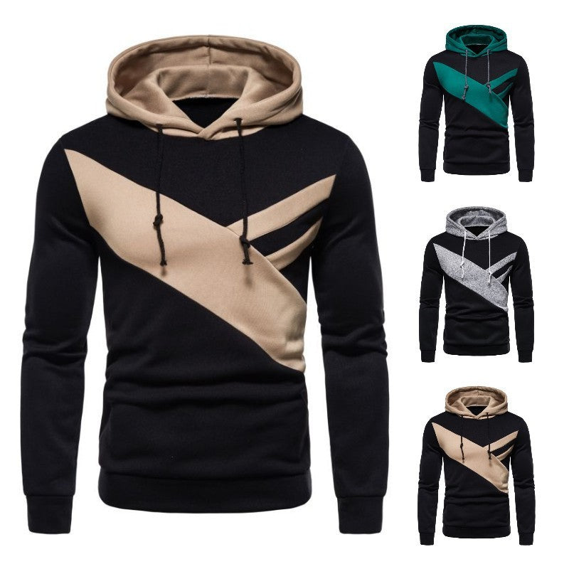 Men's Hooded Sweatshirt Fashion Contrast Color