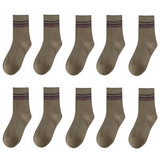 10 Paar gestreifte Baumwollsocken für Herren