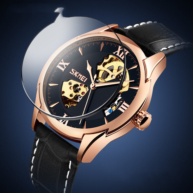 Waterproof Men's Automatic Skeleton Mechanical Watch - Dazpy