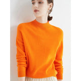 Luxurious Merino Wool Mock-Neck Pullover for Women