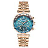 Waterproof Casual Three-eye Women's Watch - Dazpy