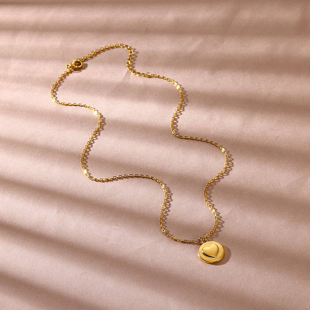 Gold Heart Pendant Necklace