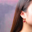 Fashion Earrings Silver Jewelry Ethnic Enamel - Dazpy