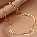 Stainless Steel Double Layer Charm Anklet