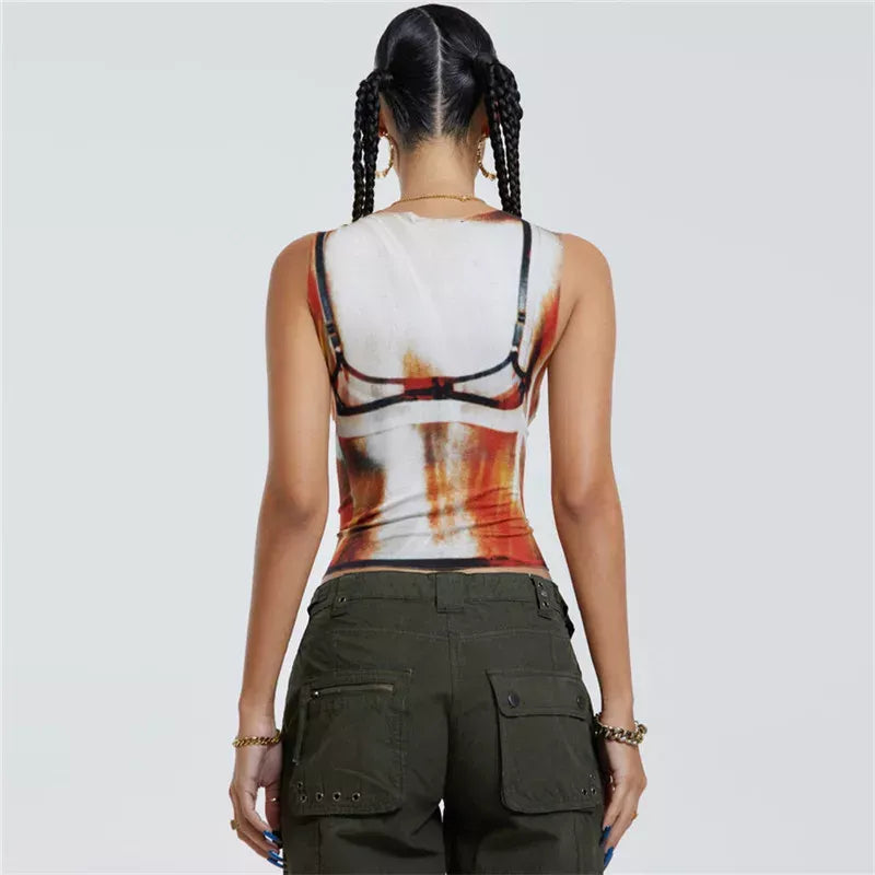 Slim-Fit Tie-Dye Tank Top