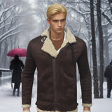 Men's Casual Collar Thickened Suede Jacket