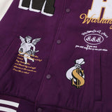 Men's Jacket Embroidered Color Matching Baseball Uniform