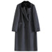 Dark Grey Women's Long Woolen Coat