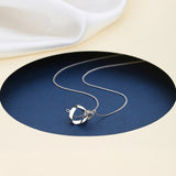 Women's S925 Sterling Silver Ring Buckle Necklace - Dazpy